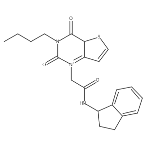 2-{3-butyl-2,4-dioxo-1H,2H,3H,4H-thieno[3,2-d]pyrimidin-1-yl}-N-(2,3-dihydro-1H-inden-1-yl)acetamide Structure