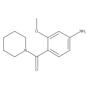 3-Methoxy-4-(piperidine-1-carbonyl)aniline结构式