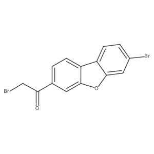 2-Bromo-1-(7-bromo-dibenzofuran-3-yl)-ethanone Structure