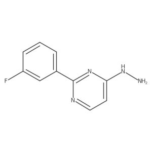 Pyrimidine, 2-(3-fluorophenyl)-4-hydrazinyl- Structure