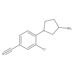 Benzonitrile, 4-[(3S)-3-amino-1-pyrrolidinyl]-3-chloro- Structure