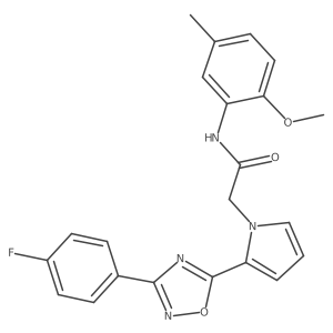 2-{2-[3-(4-fluorophenyl)-1,2,4-oxadiazol-5-yl]-1H-pyrrol-1-yl}-N-(2-methoxy-5-methylphenyl)acetamide Structure