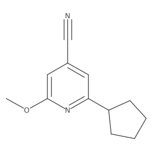 2-Cyclopentyl-6-methoxy-isonicotinonitrile结构式