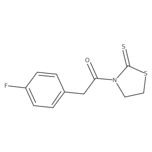 2-(4-Fluorophenyl)-1-(2-sulfanylidene-1,3-thiazolidin-3-yl)ethan-1-one Structure