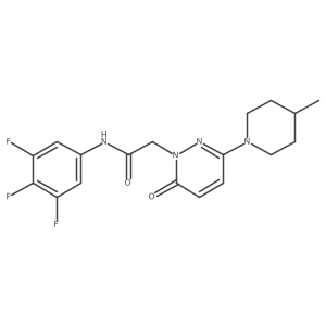 2-(3-(4-methylpiperidin-1-yl)-6-oxopyridazin-1(6H)-yl)-N-(3,4,5-trifluorophenyl)acetamide Structure