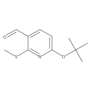 3-Pyridinecarboxaldehyde, 6-(1,1-dimethylethoxy)-2-(methylthio)-结构式