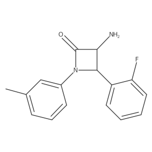 3-Amino-4-(2-fluorophenyl)-1-(m-tolyl)azetidin-2-one结构式