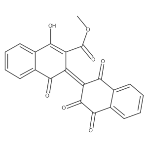 methyl (3Z)-1-hydroxy-4-oxo-3-(1,3,4-trioxonaphthalen-2-ylidene)naphthalene-2-carboxylate结构式
