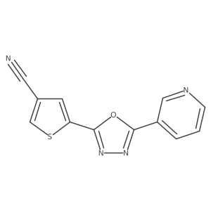 5-[5-(3-Pyridyl)-1,3,4-oxadiazol-2-yl]thiophene-3-carbonitrile Structure