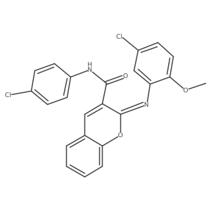 (2Z)-2-[(5-chloro-2-methoxyphenyl)imino]-N-(4-chlorophenyl)-2H-chromene-3-carboxamide Structure