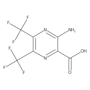 3-Amino-5,6-bis(trifluoromethyl)pyrazine-2-carboxylic acid Structure
