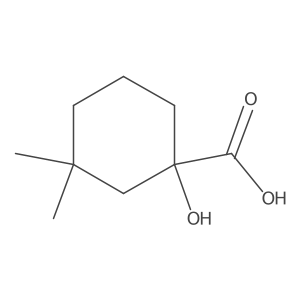 1-Hydroxy-3,3-dimethylcyclohexane-1-carboxylic acid Structure
