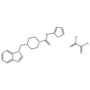 4-((1H-benzo[d]imidazol-1-yl)methyl)-N-(thiophen-2-yl)piperidine-1-carboxamide oxalate Structure