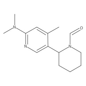2-[6-(dimethylamino)-4-methyl-3-pyridyl]piperidine-1-carbaldehyde Structure