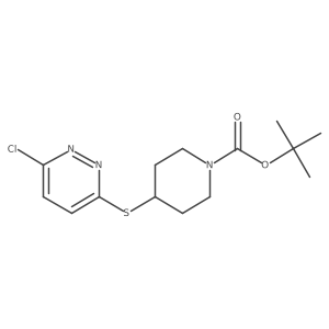 4-(6-Chloro-pyridazin-3-ylsulfanyl)-piperidine-1-carboxylic acid tert-butyl ester Structure