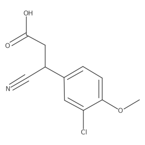 3-(3-chloro-4-methoxy-phenyl)-3-cyano-propanoic acid结构式