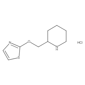 2-(Piperidin-2-ylmethoxy)thiazole hydrochloride Structure