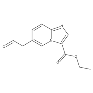 Ethyl 6-(2-oxoethyl)imidazo[1,2-a]pyridine-3-carboxylate结构式