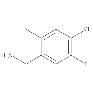 4-Chloro-5-fluoro-2-methylbenzylamine结构式