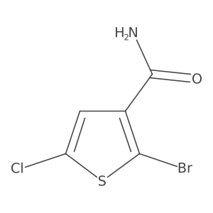 2-Bromo-5-chlorothiophene-3-carboxamide结构式