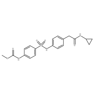 methyl (4-(N-(4-(2-(cyclopropylamino)-2-oxoethyl)phenyl)sulfamoyl)phenyl)carbamate结构式