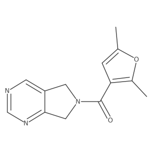 (2,5-dimethylfuran-3-yl)(5H-pyrrolo[3,4-d]pyrimidin-6(7H)-yl)methanone结构式