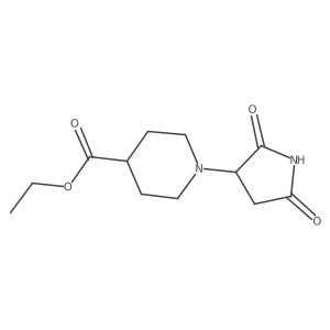 Ethyl 1-(2,5-dioxopyrrolidin-3-yl)piperidine-4-carboxylate Structure