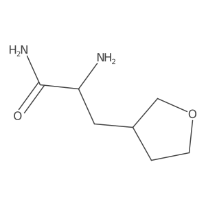 2-Amino-3-(oxolan-3-yl)propanamide Structure