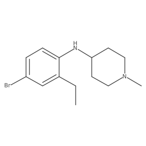 4-Piperidinamine, N-(4-bromo-2-ethylphenyl)-1-methyl- Structure