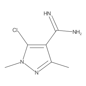 5-chloro-1,3-dimethyl-1H-pyrazole-4-carboximidamide Structure