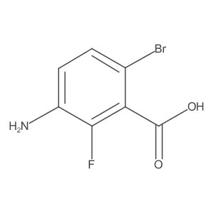 3-Amino-6-bromo-2-fluorobenzoic acid结构式