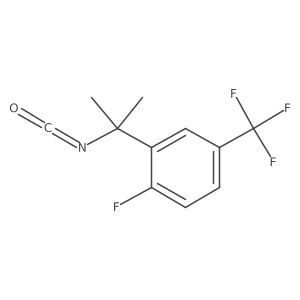 1-Fluoro-2-(2-isocyanatopropan-2-yl)-4-(trifluoromethyl)benzene结构式