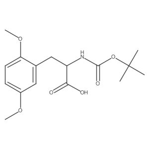 (S)-2-((tert-Butoxycarbonyl)amino)-3-(2,5-dimethoxyphenyl)propanoic acid结构式