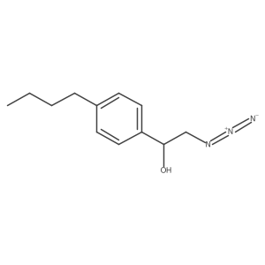 2-Azido-1-(4-butylphenyl)ethan-1-ol Structure