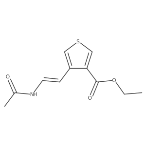 Ethyl 4-[2-(acetylamino)ethenyl]-3-thiophenecarboxylate结构式