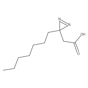2-(3-heptyl-3H-diazirin-3-yl)acetic acid结构式