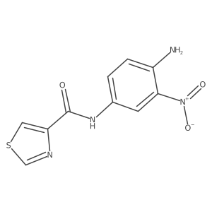 N-(4-amino-3-nitrophenyl)-4-thiazolecarboxamide结构式