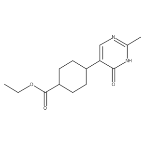 Ethyl 4-(4-hydroxy-2-methylpyrimidin-5-yl)cyclohexanecarboxylate结构式