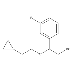 1-[2-Bromo-1-(2-cyclopropylethoxy)ethyl]-3-fluorobenzene结构式