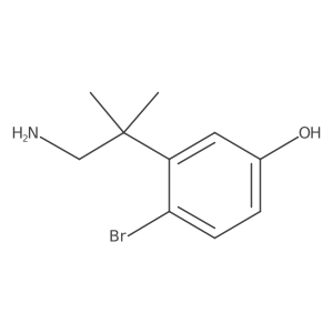 3-(1-Amino-2-methylpropan-2-yl)-4-bromophenol Structure