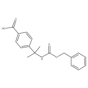 4-(1-Benzyloxycarbonylamino-1-methylethyl)-benzoic acid结构式