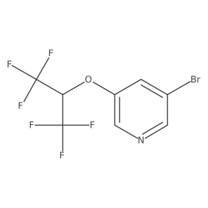 3-Bromo-5-(1,1,1,3,3,3-hexafluoropropan-2-yloxy)pyridine结构式