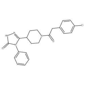 5-{1-[(4-chlorophenyl)acetyl]piperidin-4-yl}-4-phenyl-2,4-dihydro-3H-1,2,4-triazol-3-one Structure