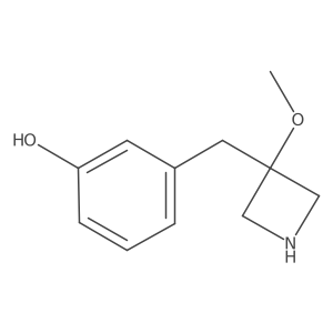 3-[(3-Methoxyazetidin-3-yl)methyl]phenol Structure