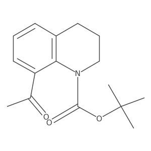 tert-Butyl 8-acetyl-3,4-dihydroquinoline-1(2H)-carboxylate结构式