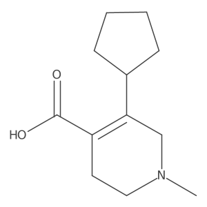 5-Cyclopentyl-1-methyl-1,2,3,6-tetrahydropyridine-4-carboxylic acid结构式