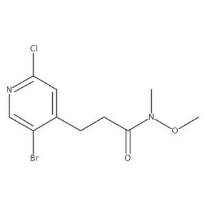 5-Bromo-2-chloro-N-methoxy-N-methyl-4-pyridinepropanamide结构式
