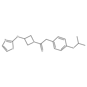 2-(4-(Isopropylthio)phenyl)-1-(3-(thiazol-2-yloxy)azetidin-1-yl)ethanone结构式