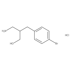 3-Amino-2-[(4-bromophenyl)methyl]propan-1-ol hydrochloride结构式
