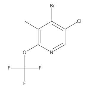 4-Bromo-5-chloro-3-methyl-2-(trifluoromethoxy)pyridine结构式